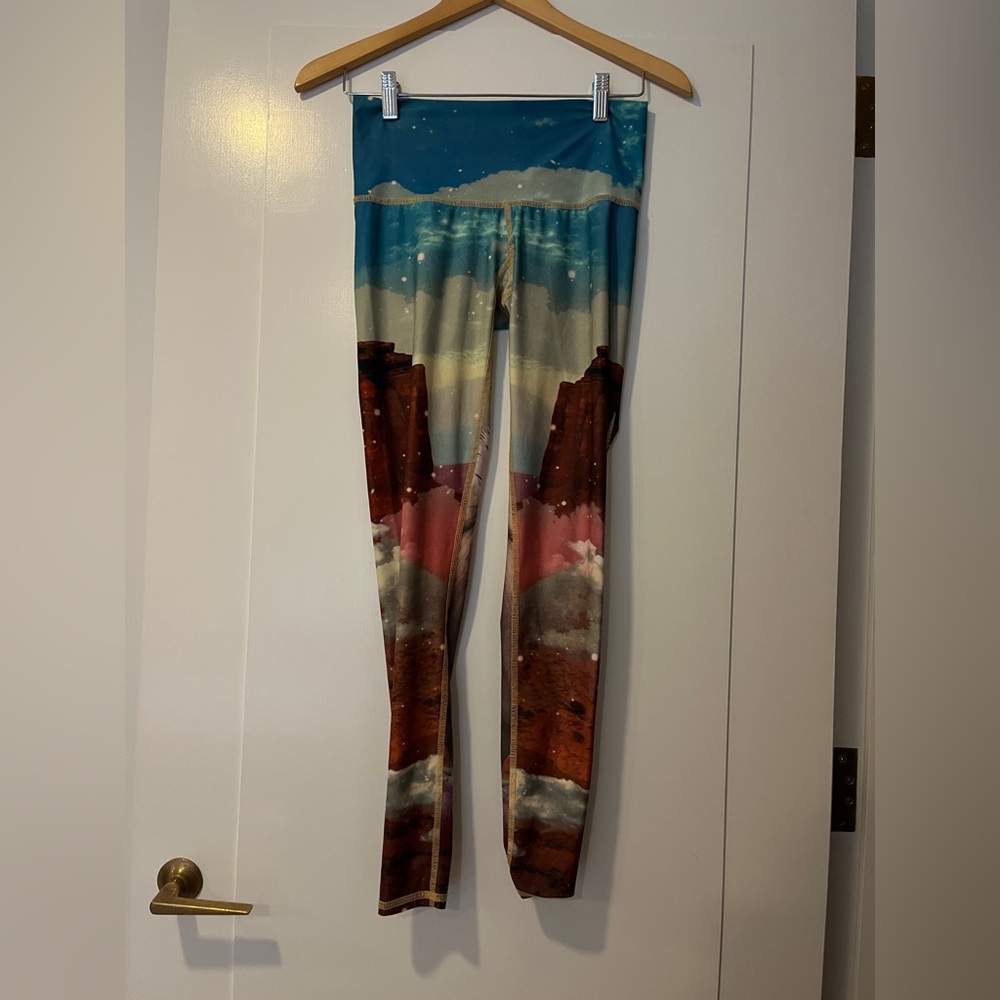 Unicorn Print Leggings - Blue/Multi